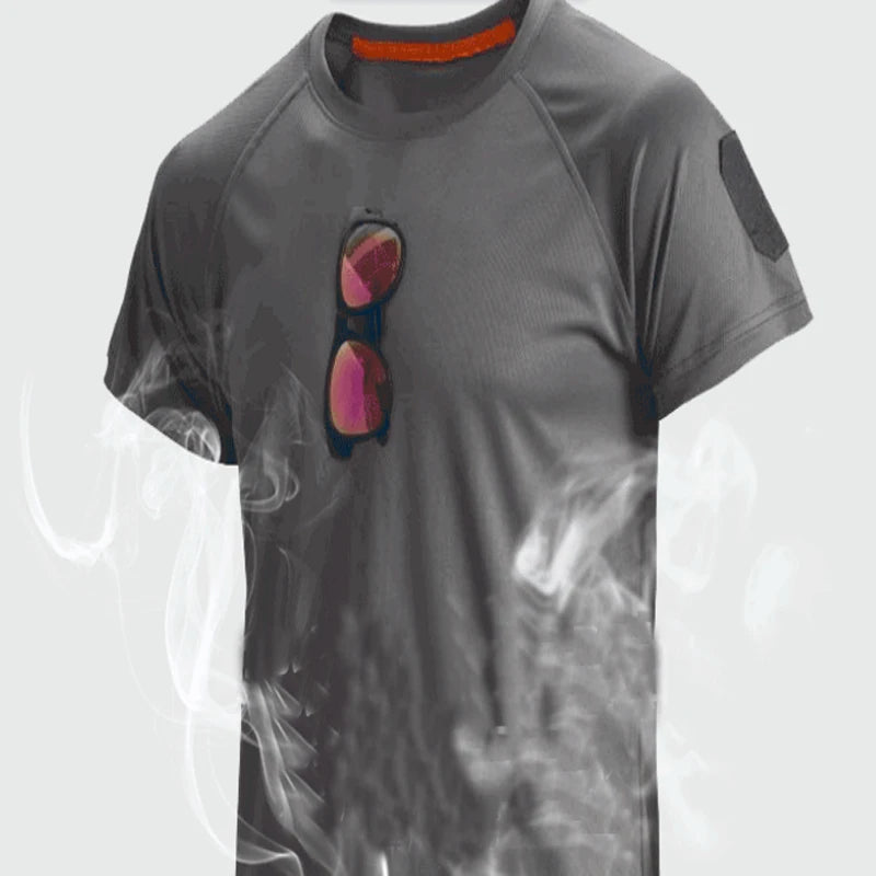 Men’s Quick-Dry Summer T-Shirt – O-Neck Lapel Pullover (M–4XL)